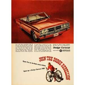   Ad Chrysler Dodge Coronet Convertible Hemi V8   Original Print Ad