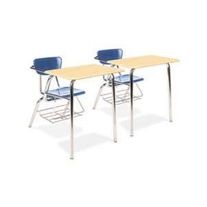  Desk, 22 3/4w x 35 3/4d x 29 1/4h, Fusion Maple/Blue