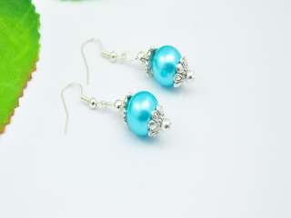 New Tibet silver and sky blue color earrings  # 30  