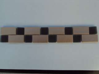 49) 2 X 12 STONE GLASS GOLD MINE METAL ACCENT TILE  