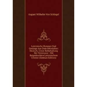   Urtexte (German Edition) August Wilhelm Von Schlegel Books