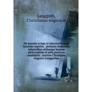   Christiano Augusto Langguthio Christianus Augustus Langguth Books