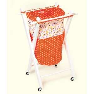  Vintage Laundry Girl Hamper Orange Polka Dot Baby