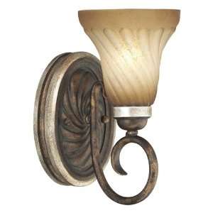   Marsoni Bronze Wall Sconce with Olde World Patina Glass Shade 6981 565
