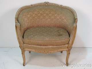 French Style Carved Bergere  