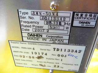 Daihen RF Match 2 13.56MHz RMN 50N4 untested 0190 19174  