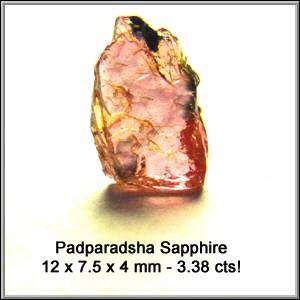 Rare and Beautiful, Padparadsha, Sapphire Facet Rough  
