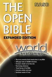   NASB Open Bible   Black Bonded Leather by World 