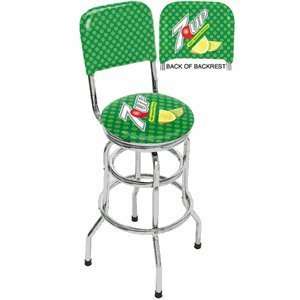  7Up Double Ring and Chrome Seat Ring Barstool Automotive