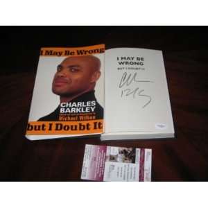  Charles Barkley Suns,76ers Jsa/coa Signed Book