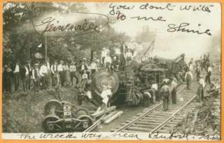 BUFORD GA   1908 TRAIN WRECK PHOTO   1619  