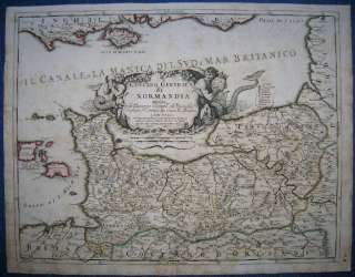 1692 Cantelli da Vignola map NORMANDY, FRANCE  