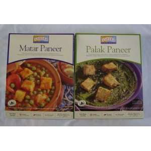 Ready to eat Indian Curry Set of 2 (Matar & Palak Paneer)  