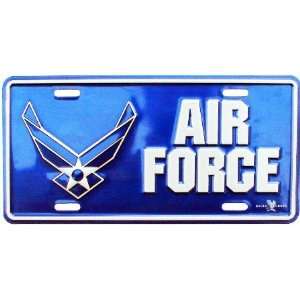   License Plate   US Air Force Military Wings & Star Crest Logo w/ Name