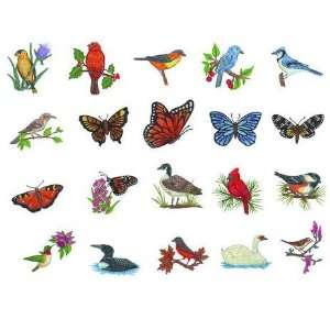 Embroidery Machine Designs CD BIRDS & BUTTERFLIES Kitchen 