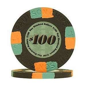  Paulson® Tophat & Cane Clay Poker Chips Sampler Sports 