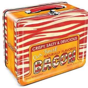  (7x8) Bacon Retro Vintage Metal Lunchbox