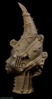 Benin Bronze Queen Mothers Head African  