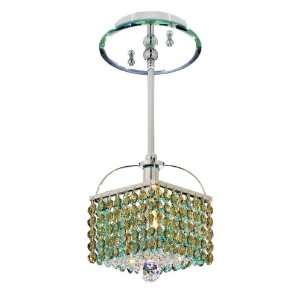  Pecaso Lighting 8411 S GT AG ST Cubix Pendant with Strass 