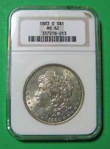 1883 O $1 One Morgan Silver Dollar NGC MS62  