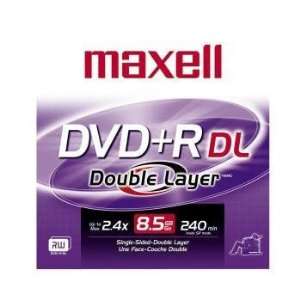  Maxell 8X 8.5GB DVD+R Double Layer DL Media 1 Pack in 