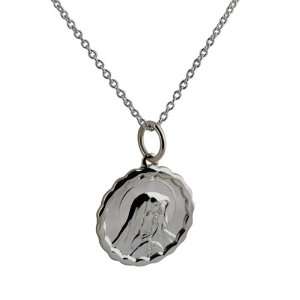  British Jewellery Workshops Silver 15mm round Our Lady of 