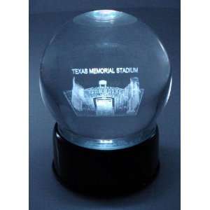  TEXAS LONGHORNS LIGHTED ETCHED GLASS STADIUM GLOBE Sports 