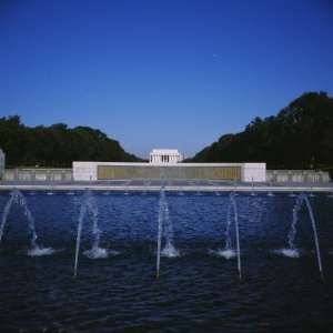  at a War Memorial, View of Lincoln Memorial from the National World 