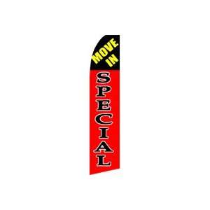  Move In Special (Red/Black) Feather Flag (11.5 x 2.5 Feet 