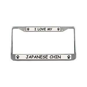 Japanese Chin License Plate Frame (Chrome)