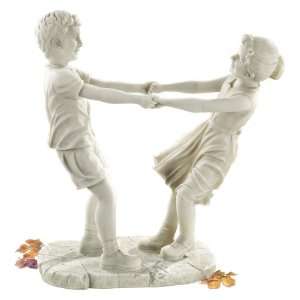  Little Girl and Boy Dancing Garden Statue Large Patio 