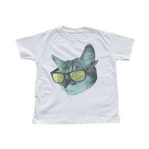  Boys Cool Cat White Toddler T Shirt 
