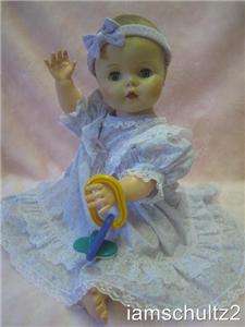   1960s Jointed Big 24 Drink Wet Newborn Baby Doll W/Molded Hair