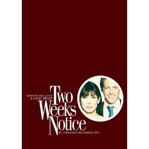  Two Weeks Notice Poster Movie C 27x40