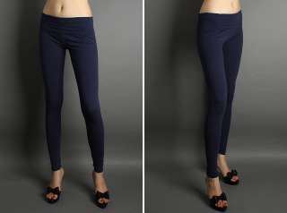 NEW Fold Over Skinny Yoga Lounge Long Pants Leggings  