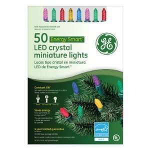 GE 50 Count LED Holiday Mutli Color Crystal Christmas Tree Lights 