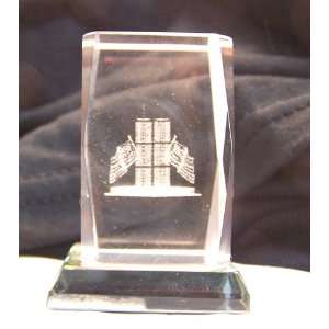 11 Memorial Laser Art Crystal Paperweight or Display