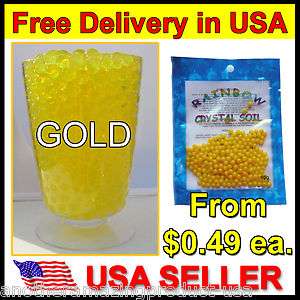 Gold Water Beads Water Marbles Big Gel Balls for Plants  