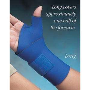  Comfortprene Short Thumb/Wrist Wrap, Color Blue, Size M 