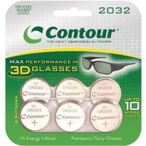  Contour 3D CR2032 3 Volt Value Pack Lithium Batteries (6 