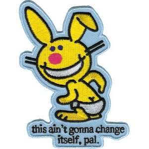    Happy Bunny Cartoon Artist Patch   Change Diaper Itself Baby