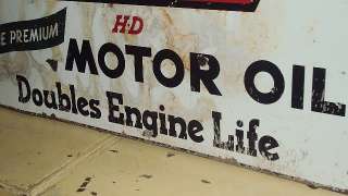 VINTAGE PETROL STATIONS CALTEX RPM MOTOR OIL PORCELAIN SIGN HUGE LIFE 