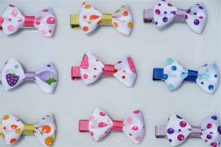 LOT 16 Cute Hair Bow Clip Barrettes Baby/Girl/Toddler  