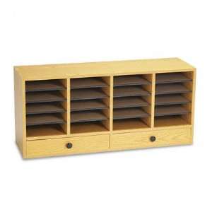  Safco Wood Adjustable Literature Organizer, 20 Compartment 