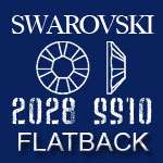 144 Swarovski 2028 HOTFIX crystal flatback ss10 D M  