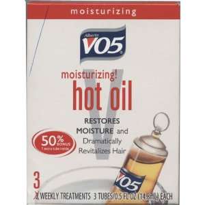 VO5 Moisturizing Hot Oil 3 Tubes .5 FL OZ Each Beauty
