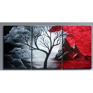  Red Rock   3 Piece Canvas Oil Painting