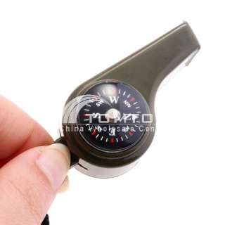 New 3 In 1 Whistle Compass Thermometer Hiking Camping  