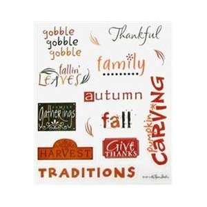  Fall Sayings Scrapbook Stickers