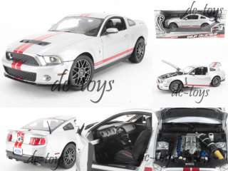 Shelby Collectibles 2011 Ford Shelby GT 500 118 Silver With Red 